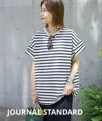 JOURNAL STANDARD 바스크 코튼 보더 풀오버