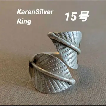 카렌 실버 핸드메이드 실버 반지 잎 r-36