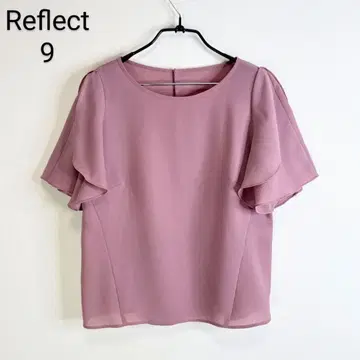 Reflect 린넨 느낌 원단 프릴 슬리브 블라우스 핑크
