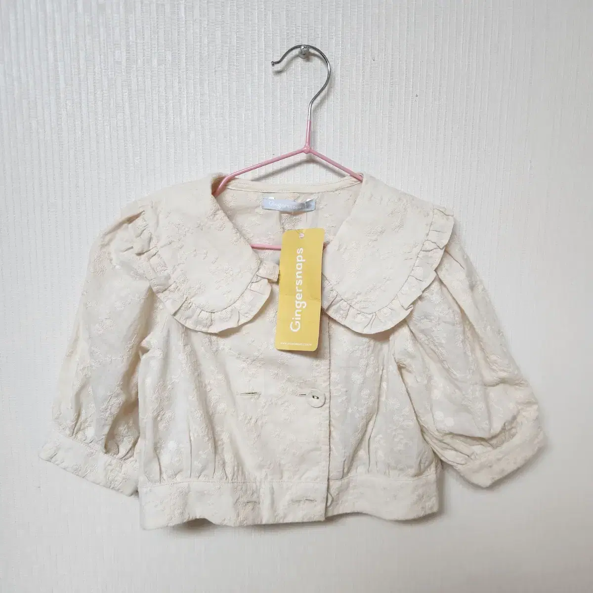 Girls' Spring/Summer Collar Jacket, Size 6 (Recommended 120), New
