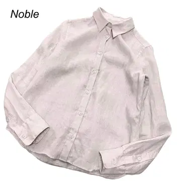 Noble 노블 린넨 100% 레귤러 셔츠 블라우스 베이지