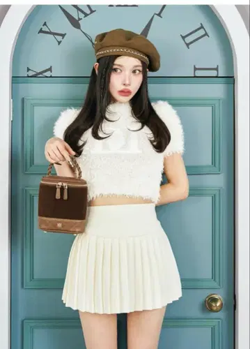 Darich 팬시 얀 니트 탑