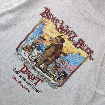 80년대 기업 BEAR WHIZ BEER 티셔츠 빈티지 616