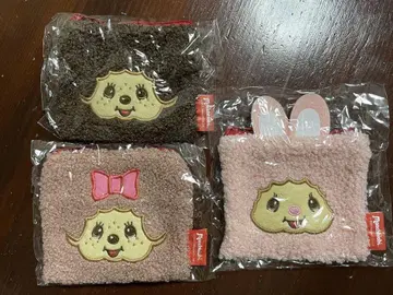 몬치치 가챠가챠 모코모코 스퀘어 파우치 3종