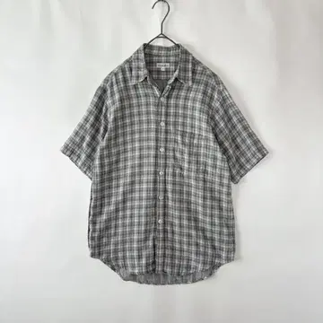 steven alan 일본제 W 거즈 체크 리버스 솔기 셔츠 S