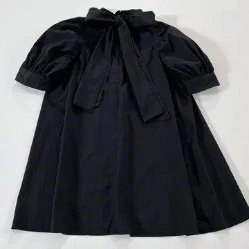 셀포드 보타이 블라우스 볼륨 소매 스트레치 블랙