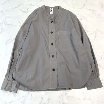 MHL. 마가렛 호웰 밴드 카라 셔츠 그레이 I