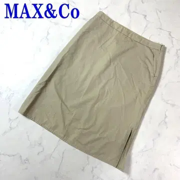 맥스앤코 롱 스커트 면 슬릿 베이지 38 C9622