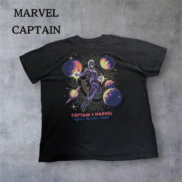 MARVEL 마블 티셔츠 우주 캡틴 블랙 구제 의류