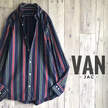 VAN JAC 반자켓 스트라이프 버튼 다운 셔츠 BD 긴팔