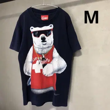 90s Coke 빈티지 티셔츠 시로쿠마 싱글 스티치 USA제