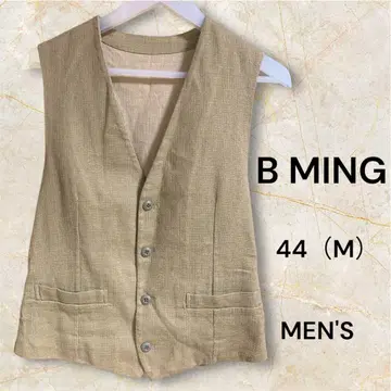 B:MING by BEAMS 베이지 베스트 44(M) 썸머 남성용