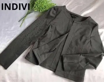 INDIVI 인디비 노카라 자켓 그레이 36 S