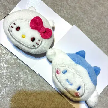 치이카와 산리오 키티 시나모롤 헤어 클립 하치와레 2개 미사용