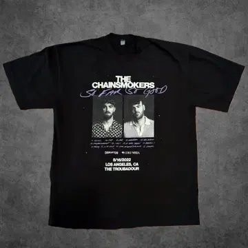 THE CHAINSMOKERS So Far So Good 티셔츠 L 블랙