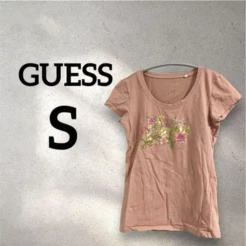 GUESS [S] 꽃무늬 프린트 티셔츠 핑크