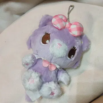 뮤클루드림 보라색 고양이 봉제 인형 (스트랩 포함)
