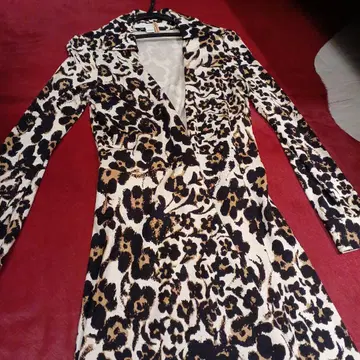 DIANE von FURSTENBERG 레오파드 무늬 원피스 8 새상품급