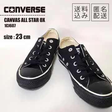 CONVERSE 캔버스 올스타 OX 1CJ607 블랙 23cm