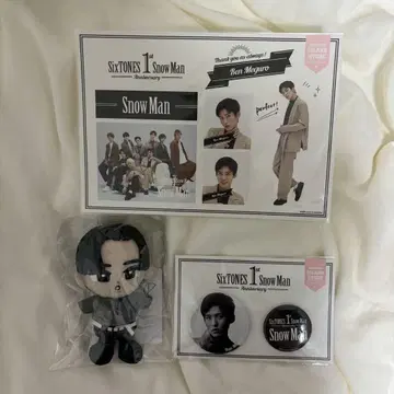 Snow Man 메구로 렌 츄루이 캔 배치 스티커 미사용 새상품