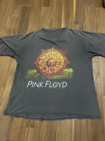 90년대 핑크 플로이드 Tour Tee 블랙 핑크 플로이드 밴드 티셔츠