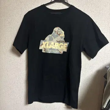 XLARGE 카모플라주 로고 티셔츠 블랙