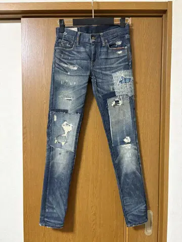 폴로 랄프 로렌 데미지 가공 스키니 데님