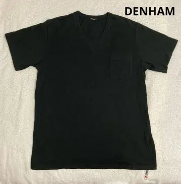 DENHAM 덴함 V넥 가슴 포켓 티셔츠 반팔 남성용 L