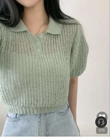 nugu P000JCIX (4colors) 시스루 반팔 썸머 니트