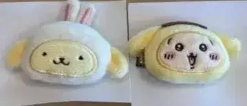 치이카와 산리오 시크릿 헤어 클립 토끼 폼폼푸딩