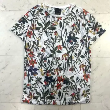 ZARA MAN 꽃무늬 보타니컬 티셔츠 유니섹스