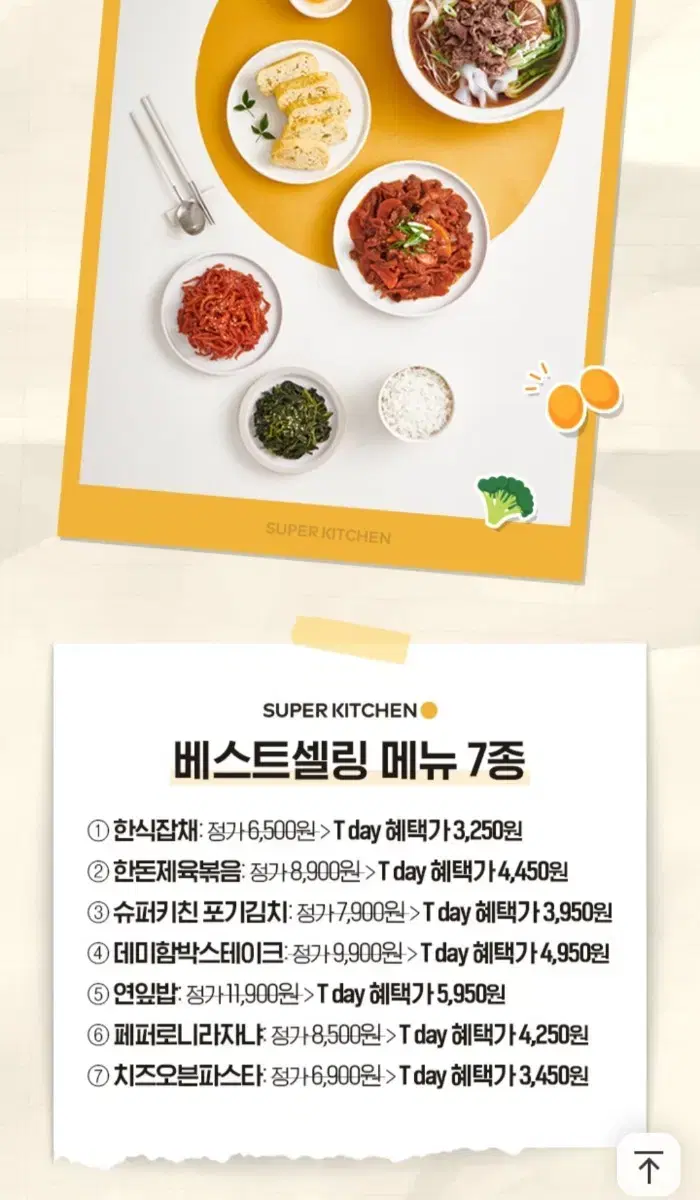 Super Kitchen Menu 7 Types 3 Sheets