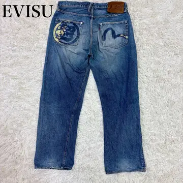 EVISU 데님 팬츠 SIOTANI BROTHERS 데미지 가공 34
