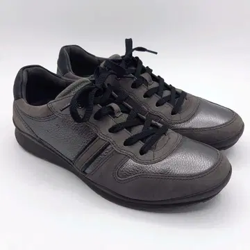 에코 에코 로우 컷 레이스업 스니커즈 그레이 실버 24cm