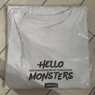 BABYMONSTER World tour 티셔츠 화이트 L 사이즈