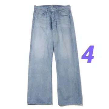 오라리 SELVEDGE FADED LIGHT DENIM PANTS