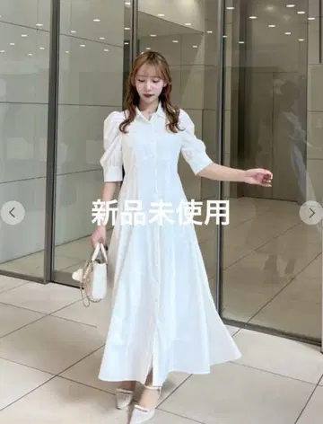 Lillian Carat 플라워 모티브 셔츠 원피스