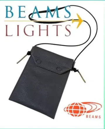 BEAMS LIGHTS 사코슈 숄더백 리얼 가죽 블랙