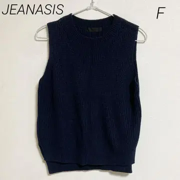 0241 JEANASIS 지나시스 네이비 슬리브리스 니트 베스트