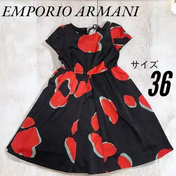 엠포리오 아르마니 EMPORIO ARMANI 원피스 반팔 블랙 36