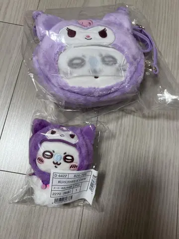 치이카와 (먼작귀) 산리오 콜라보 마스코트 홀더 모몽가 쿠로미 미니백
