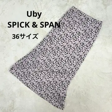 유바이 스픽 앤 스팬 롱 스커트 핑크 꽃무늬 36