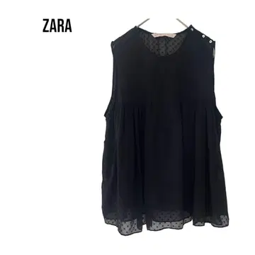 ZARA 자라 슬리브리스 레이스 자수 튜닉 빅 L 예쁜