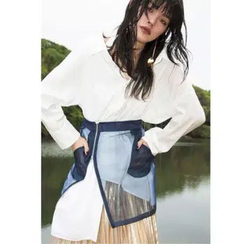 un3d see through over skirt 블랙 36