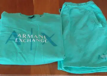 Armani Exchange 터콰이즈 맨투맨 세트