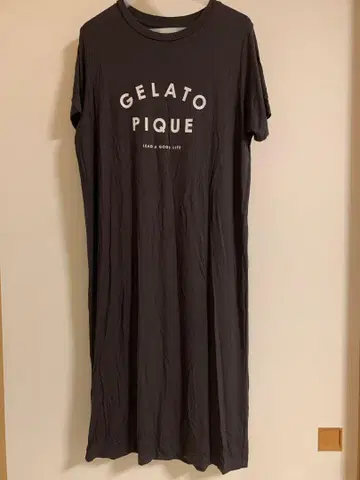 GELATO PIQUE 반팔 롱 원피스 다크 그레이