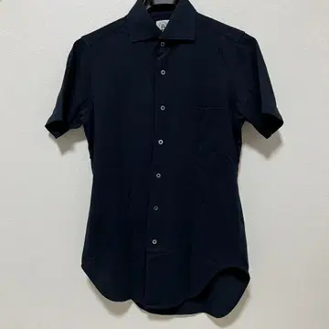 네이비 반팔 셔츠 CLASSIC SLIM FIT
