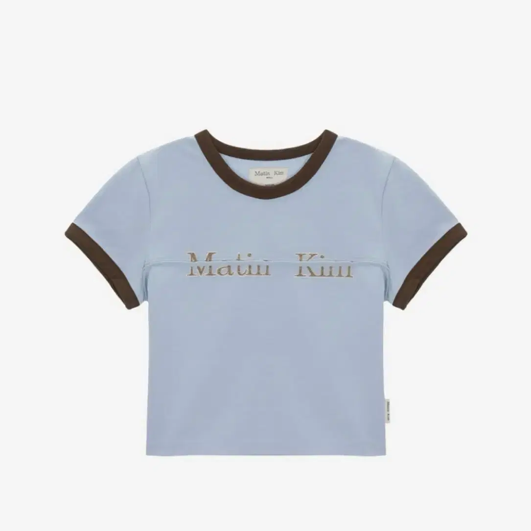 MATIN KIM | 마뗑킴 Matin Kim Cutted Logo Ringer Crop Top on