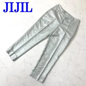 JIJIL 지지 슬랙스 팬츠 실버 그레이 레이온 40 C3393