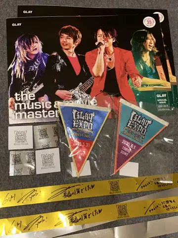 GLAY 도쿄돔 가랜드 은색 테이프 HMV 프리 페이퍼
